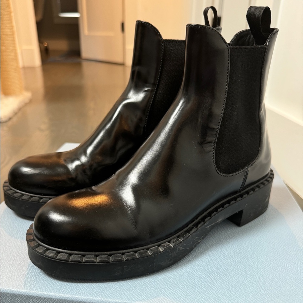 Prada Leather Chelsea Boot